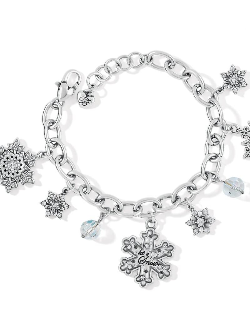 Front of a size O/S Winter Dream Bracelet in Silver in Silver by Brighton. | dia_product_style_image_id:331255